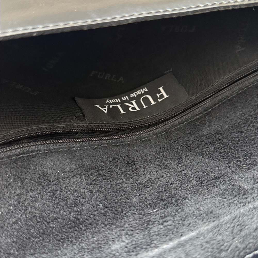 FURLA MODERN BLACK LEATHER SHOULDER BAG - Picture 3 of 7